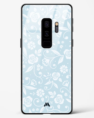 Floral Blue Zephyrs Glass Case Phone Cover-(Samsung)