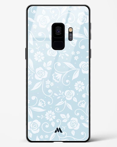 Floral Blue Zephyrs Glass Case Phone Cover (Samsung)