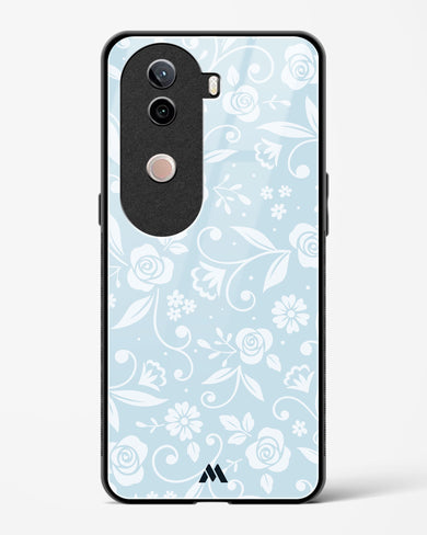 Floral Blue Zephyrs Glass Case Phone Cover (Vivo)