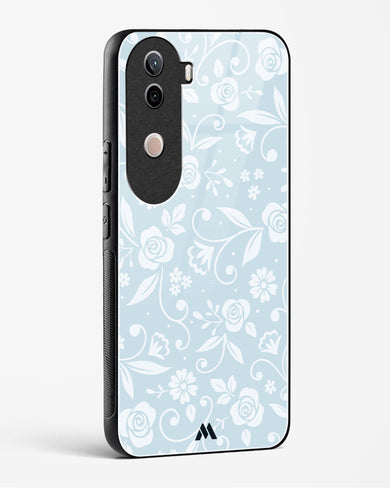 Floral Blue Zephyrs Glass Case Phone Cover (Vivo)