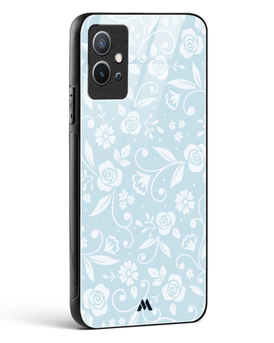 Floral Blue Zephyrs Glass Case Phone Cover (Vivo)
