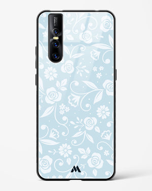 Floral Blue Zephyrs Glass Case Phone Cover (Vivo)
