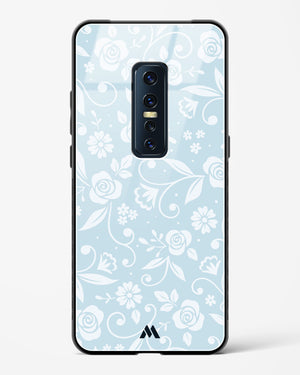 Floral Blue Zephyrs Glass Case Phone Cover-(Vivo)