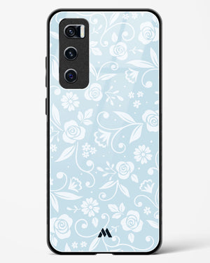 Floral Blue Zephyrs Glass Case Phone Cover-(Vivo)