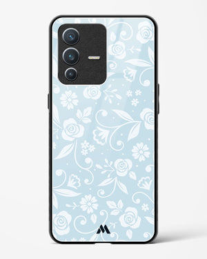 Floral Blue Zephyrs Glass Case Phone Cover-(Vivo)