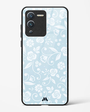 Floral Blue Zephyrs Glass Case Phone Cover-(Vivo)