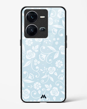 Floral Blue Zephyrs Glass Case Phone Cover (Vivo)