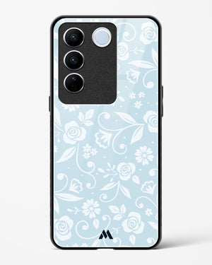 Floral Blue Zephyrs Glass Case Phone Cover-(Vivo)