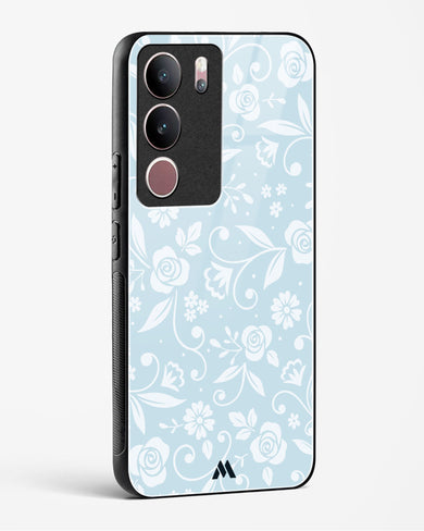 Floral Blue Zephyrs Glass Case Phone Cover (Vivo)