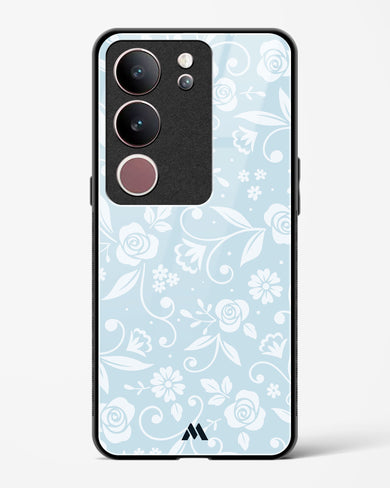 Floral Blue Zephyrs Glass Case Phone Cover-(Vivo)