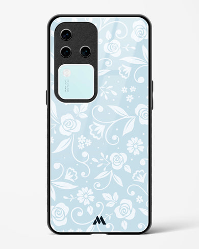 Floral Blue Zephyrs Glass Case Phone Cover (Vivo)