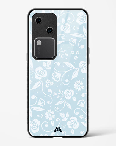 Floral Blue Zephyrs Glass Case Phone Cover (Vivo)