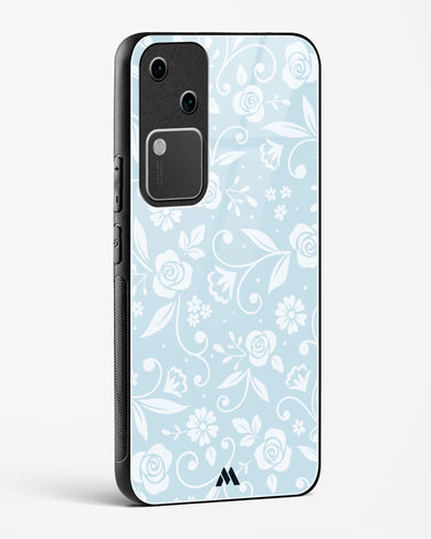 Floral Blue Zephyrs Glass Case Phone Cover (Vivo)