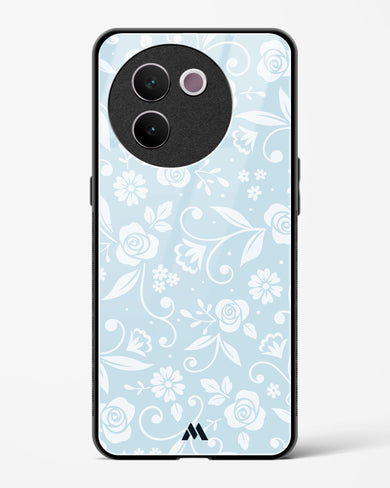 Floral Blue Zephyrs Glass Case Phone Cover (Vivo)