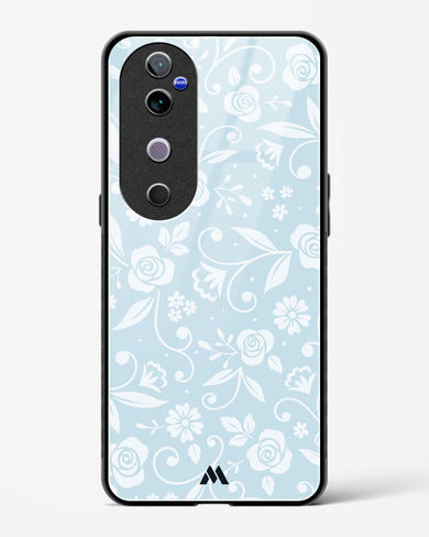 Floral Blue Zephyrs Glass Case Phone Cover (Vivo)