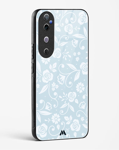 Floral Blue Zephyrs Glass Case Phone Cover (Vivo)
