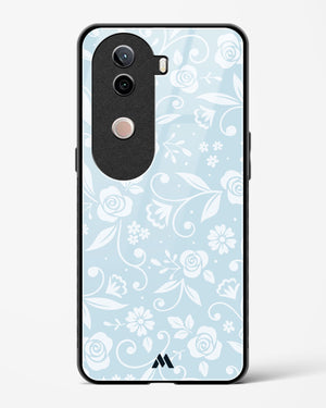 Floral Blue Zephyrs Glass Case Phone Cover (Vivo)