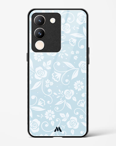 Floral Blue Zephyrs Glass Case Phone Cover (Vivo)