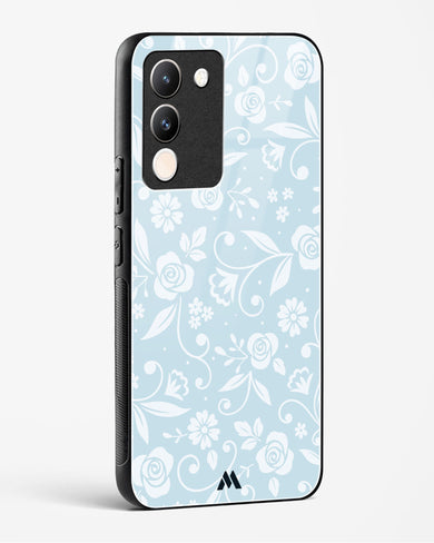 Floral Blue Zephyrs Glass Case Phone Cover (Vivo)