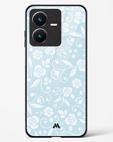 Floral Blue Zephyrs Glass Case Phone Cover-(Vivo)