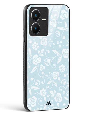 Floral Blue Zephyrs Glass Case Phone Cover-(Vivo)