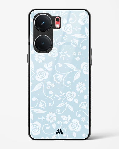 Floral Blue Zephyrs Glass Case Phone Cover (Vivo)