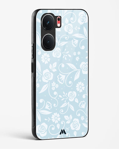 Floral Blue Zephyrs Glass Case Phone Cover (Vivo)