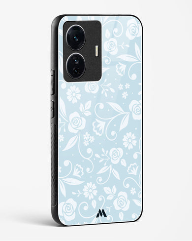 Floral Blue Zephyrs Glass Case Phone Cover (Vivo)