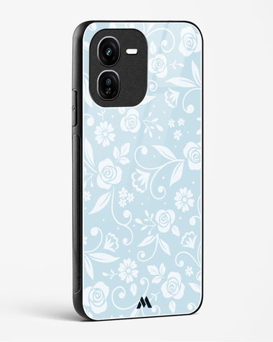 Floral Blue Zephyrs Glass Case Phone Cover (Vivo)