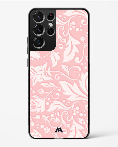 Floral Pink Zephyrs Glass Case Phone Cover-(Samsung)