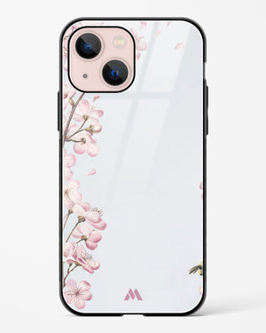 Pastel Flowers on Marble Glass Case Phone Cover (Apple)