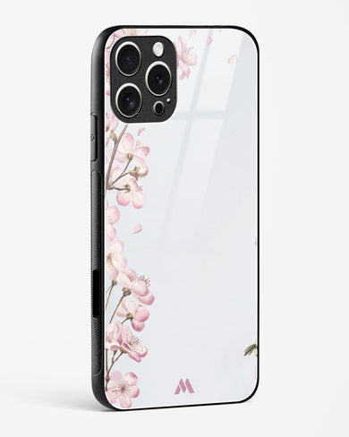 Pastel Flowers on Marble Glass Case Phone Cover (Apple)