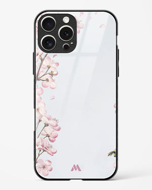 Pastel Flowers on Marble Glass Case Phone Cover (Apple)