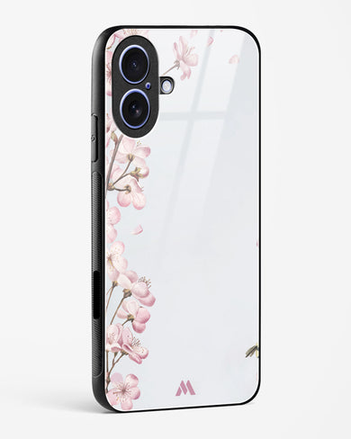 Pastel Flowers on Marble Glass Case Phone Cover (Apple)