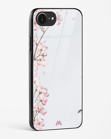 Pastel Flowers on Marble Glass Case Phone Cover (Apple)
