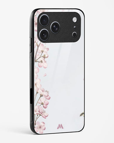 Pastel Flowers on Marble Glass Case Phone Cover (Apple)