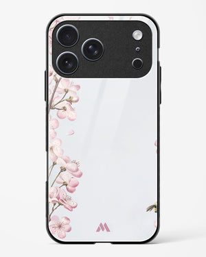 Pastel Flowers on Marble Glass Case Phone Cover (Apple)