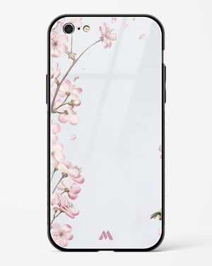 Pastel Flowers on Marble Glass Case Phone Cover (Apple)