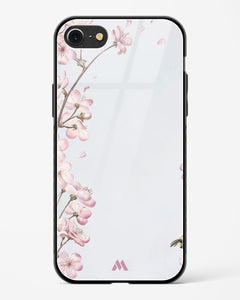 Pastel Flowers on Marble Glass Case Phone Cover (Apple)