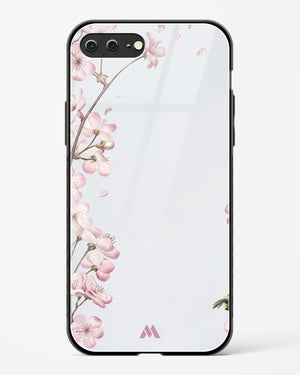 Pastel Flowers on Marble Glass Case Phone Cover (Apple)