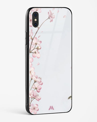 Pastel Flowers on Marble Glass Case Phone Cover (Apple)