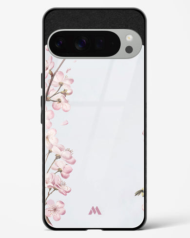 Pastel Flowers on Marble Glass Case Phone Cover (Google)