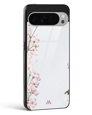 Pastel Flowers on Marble Glass Case Phone Cover (Google)