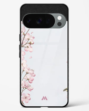 Pastel Flowers on Marble Glass Case Phone Cover (Google)
