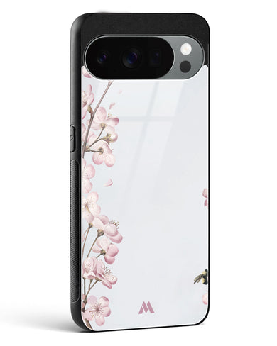 Pastel Flowers on Marble Glass Case Phone Cover (Google)