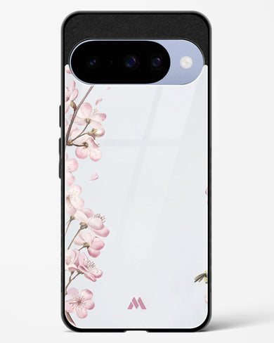 Pastel Flowers on Marble Glass Case Phone Cover (Google)