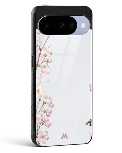 Pastel Flowers on Marble Glass Case Phone Cover (Google)