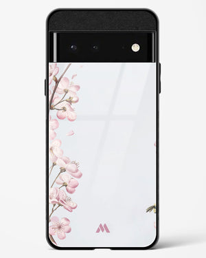 Pastel Flowers on Marble Glass Case Phone Cover (Google)