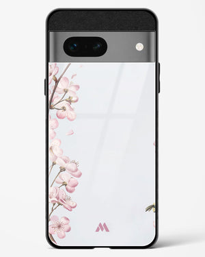 Pastel Flowers on Marble Glass Case Phone Cover (Google)