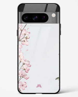 Pastel Flowers on Marble Glass Case Phone Cover (Google)